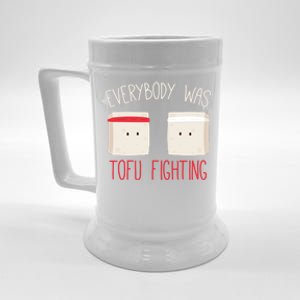 Everybody Was Tofu Fighting Funny Love Veganism Food Cute Gift Beer Stein