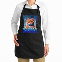 Erm What The Sigma Funny Cat Meme Weirdfor Gen Alpha Full-Length Apron With Pockets