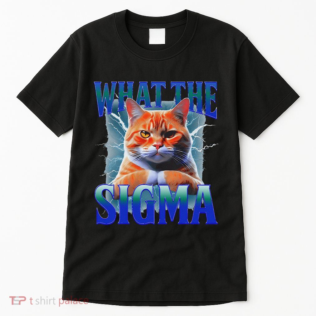 Erm What The Sigma Funny Cat Meme Weirdfor Gen Alpha Tall T-Shirt