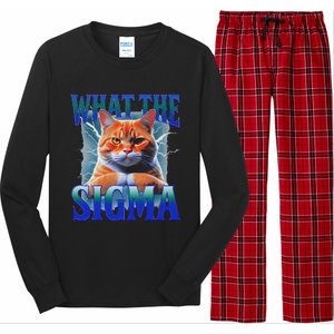 Erm What The Sigma Funny Cat Meme Weirdfor Gen Alpha Long Sleeve Pajama Set