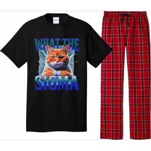 Erm What The Sigma Funny Cat Meme Weirdfor Gen Alpha Pajama Set