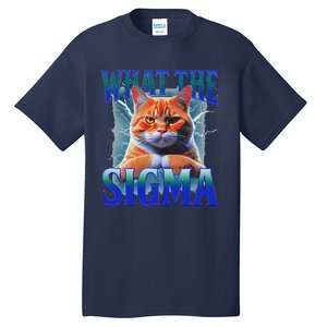 Erm What The Sigma Funny Cat Meme Weirdfor Gen Alpha Tall T-Shirt