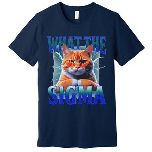 Erm What The Sigma Funny Cat Meme Weirdfor Gen Alpha Premium T-Shirt