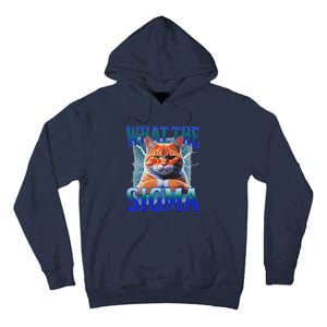 Erm What The Sigma Funny Cat Meme Weirdfor Gen Alpha Tall Hoodie