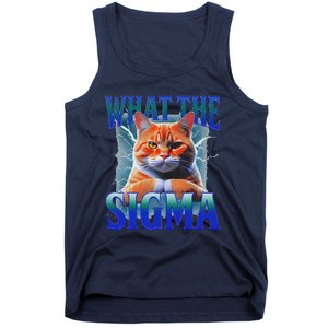 Erm What The Sigma Funny Cat Meme Weirdfor Gen Alpha Tank Top