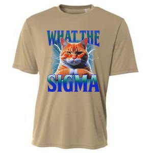 Erm What The Sigma Funny Cat Meme Weirdfor Gen Alpha Cooling Performance Crew T-Shirt