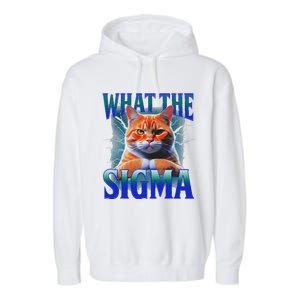 Erm What The Sigma Funny Cat Meme Weirdfor Gen Alpha Garment-Dyed Fleece Hoodie