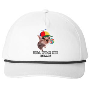 Erm What The Sigma Cat Candy Snapback Five-Panel Rope Hat