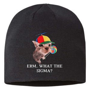 Erm What The Sigma Cat Candy Sustainable Beanie