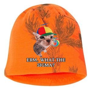 Erm What The Sigma Cat Candy Kati - Camo Knit Beanie