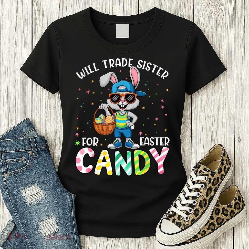 Easter Will Trade Sister For Candy  Womens T-Shirt