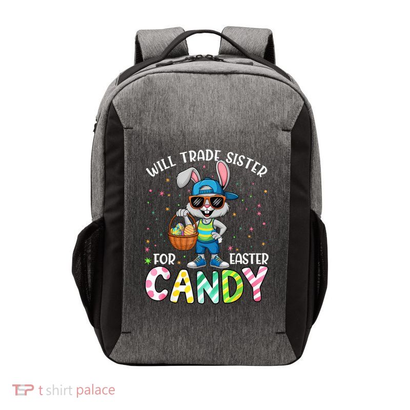 Easter Will Trade Sister For Candy  Vector Backpack