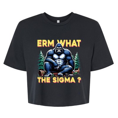 Erm What The Sigma Bella+Canvas Jersey Crop Tee