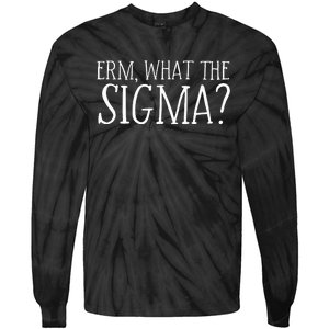 Erm What The Sigma Funny Ns Meme Saying Quote Tie-Dye Long Sleeve Shirt