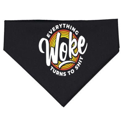 Everything Woke Turns To Shit Unwoke USA-Made Doggie Bandana