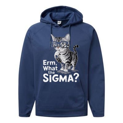 Erm What The Sigma Funny Meme Forand Performance Fleece Hoodie