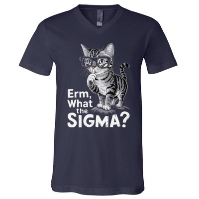 Erm What The Sigma Funny Meme Forand V-Neck T-Shirt