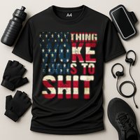 Everything Woke Turns To Shit USA Flag Performance Shirt