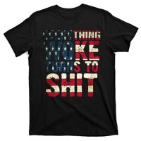 Everything Woke Turns To Shit USA Flag T-Shirt