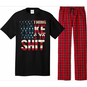 Everything Woke Turns To Shit USA Flag Pajama Set