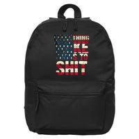 Everything Woke Turns To Shit USA Flag 16 in Basic Backpack