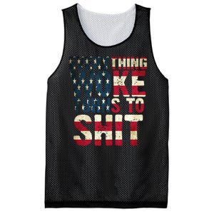 Everything Woke Turns To Shit USA Flag Mesh Reversible Basketball Jersey Tank