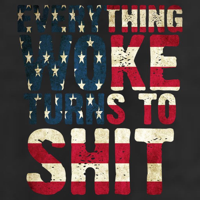 Everything Woke Turns To Shit USA Flag 25L Jumbo Tote
