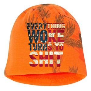 Everything Woke Turns To Shit USA Flag Kati - Camo Knit Beanie