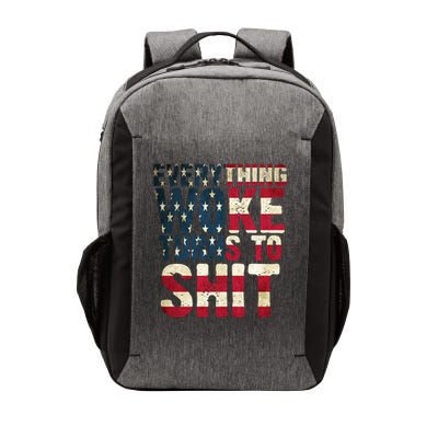 Everything Woke Turns To Shit USA Flag Vector Backpack