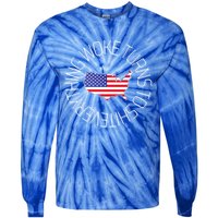 Everything Woke Turns To Shit Trump 2024 Usa Flag Gift Tie-Dye Long Sleeve Shirt