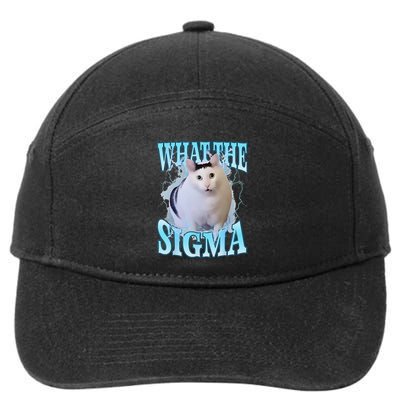 Erm What The Sigma Meme Cat Ironic Brainrot 7-Panel Snapback Hat