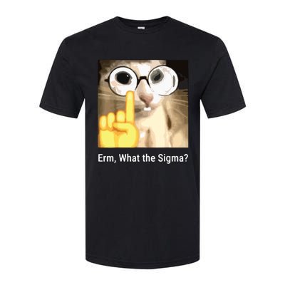 Erm What The Sigma Cat Meme Softstyle® CVC T-Shirt