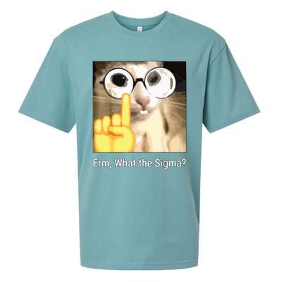 Erm What The Sigma Cat Meme Sueded Cloud Jersey T-Shirt