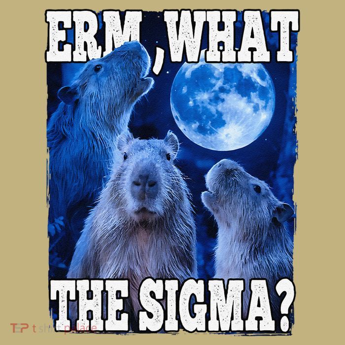 Erm What The Sigma Funny Capybara Meme Button