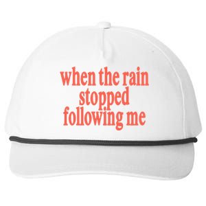 Eaj When The Rain Stopped Following Me Snapback Five-Panel Rope Hat