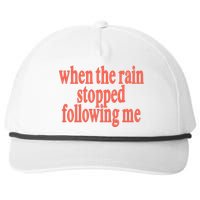 Eaj When The Rain Stopped Following Me Snapback Five-Panel Rope Hat