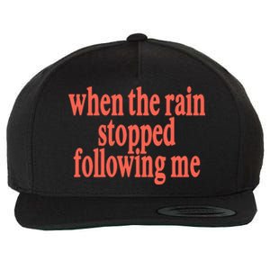 Eaj When The Rain Stopped Following Me Wool Snapback Cap