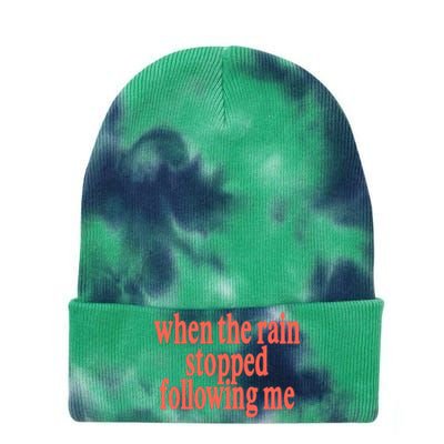 Eaj When The Rain Stopped Following Me Tie Dye 12in Knit Beanie