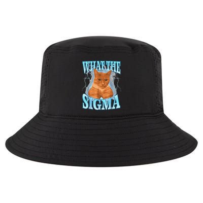Erm What The Sigma Meme Cat Ironic Brainrot Funny Cat Cool Comfort Performance Bucket Hat