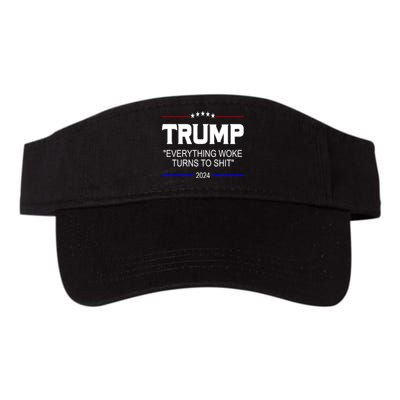 Everything Woke Turns To Shit Funny Trump 2024 President Valucap Bio-Washed Visor