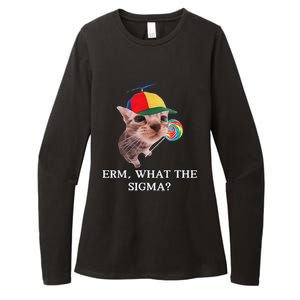 Erm What The Sigma Cat Candy Womens CVC Long Sleeve Shirt