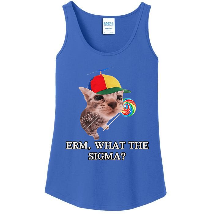 Erm What The Sigma Cat Candy Ladies Essential Tank