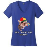 Erm What The Sigma Cat Candy Women's V-Neck T-Shirt