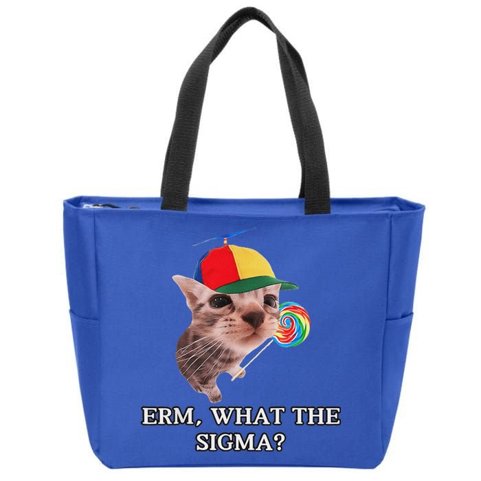 Erm What The Sigma Cat Candy Zip Tote Bag