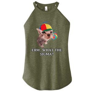 Erm What The Sigma Cat Candy Women's Perfect Tri Rocker Tank