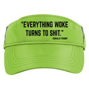 Everything Woke Turns To Shit Donald Trump Adult Drive Performance Visor