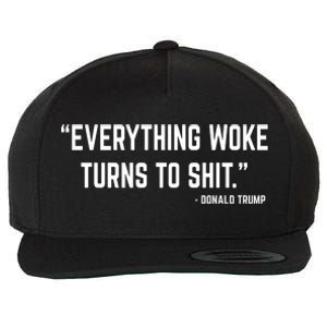 Everything Woke Turns To Shit Donald Trump Wool Snapback Cap