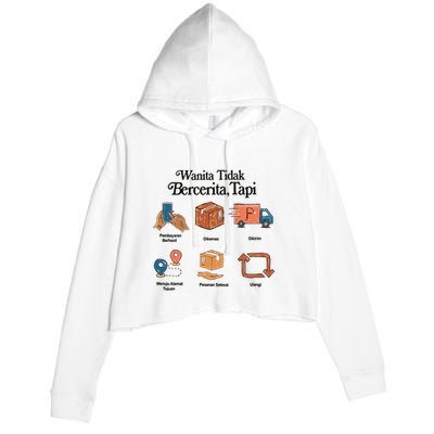 Eros Wanita Tidak Bercerita Tapi Crop Fleece Hoodie