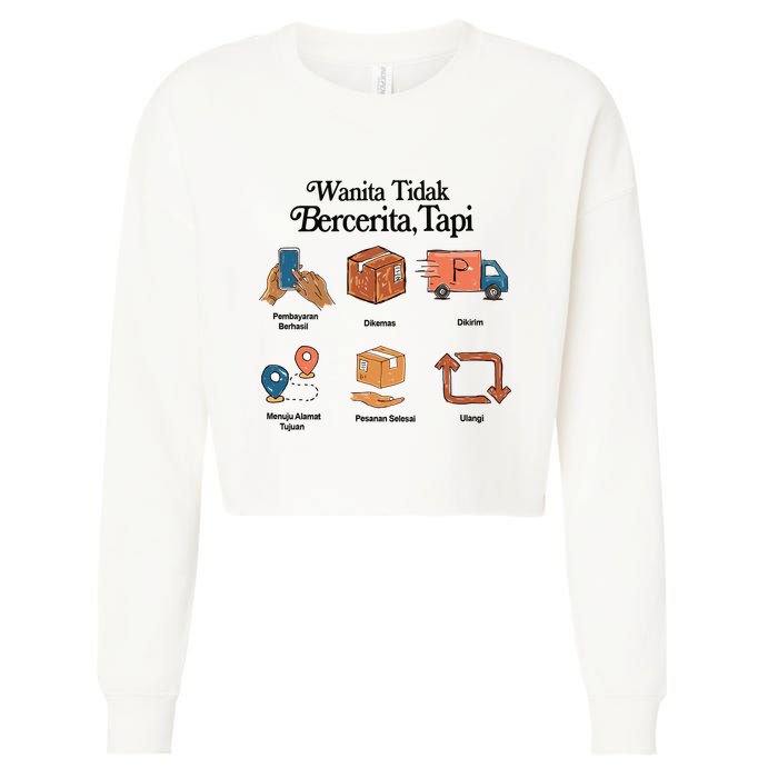 Eros Wanita Tidak Bercerita Tapi Cropped Pullover Crew