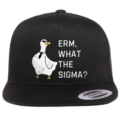 Erm What The Sigma Funny Meme Sigma Flat Bill Trucker Hat